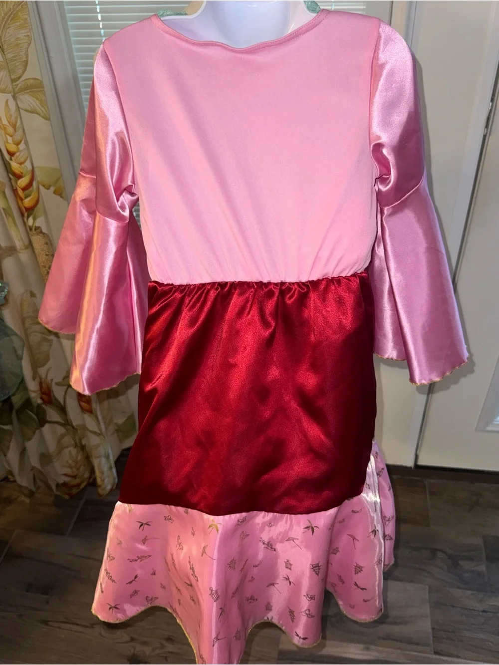 Disney store Mulan  Pink, Red and Blue Princess Dress-Up Costume